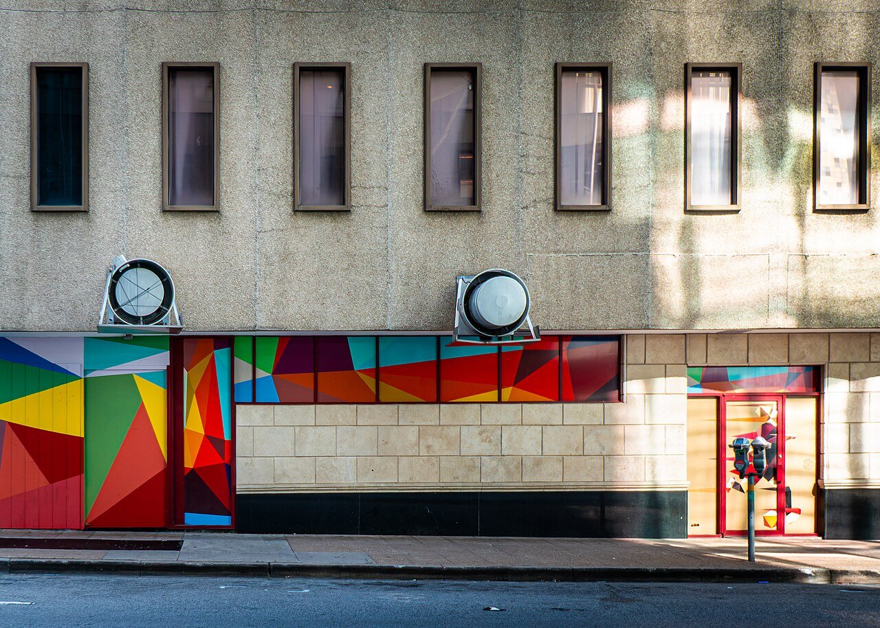 Minimalist architectural light and shadow interplay on building surfaces